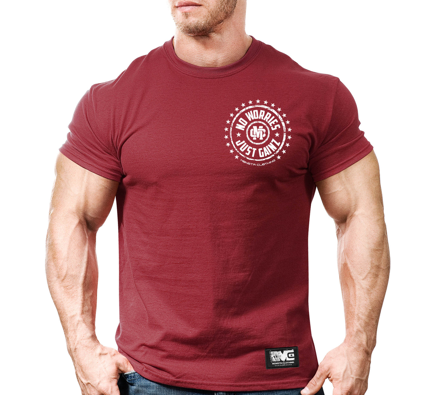 CSS: No Worries-Just Gainz (Crest)-320: White