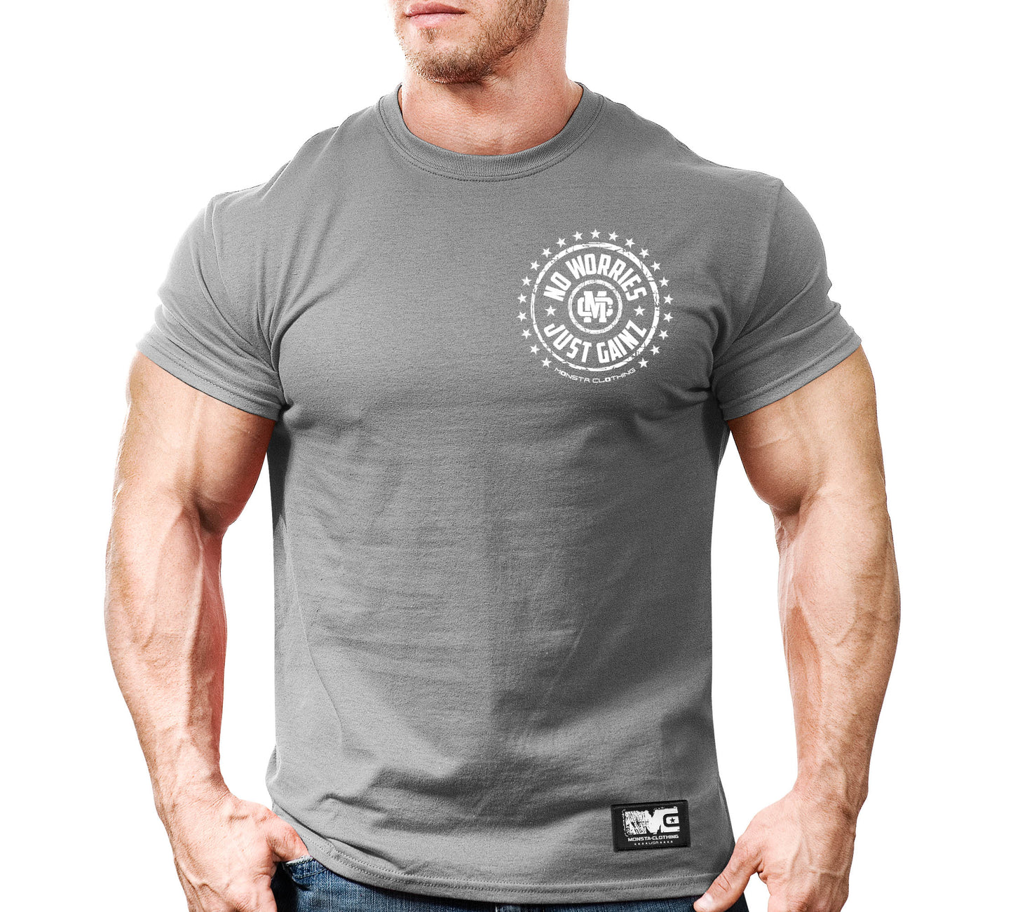 CSS: No Worries-Just Gainz (Crest)-320: White