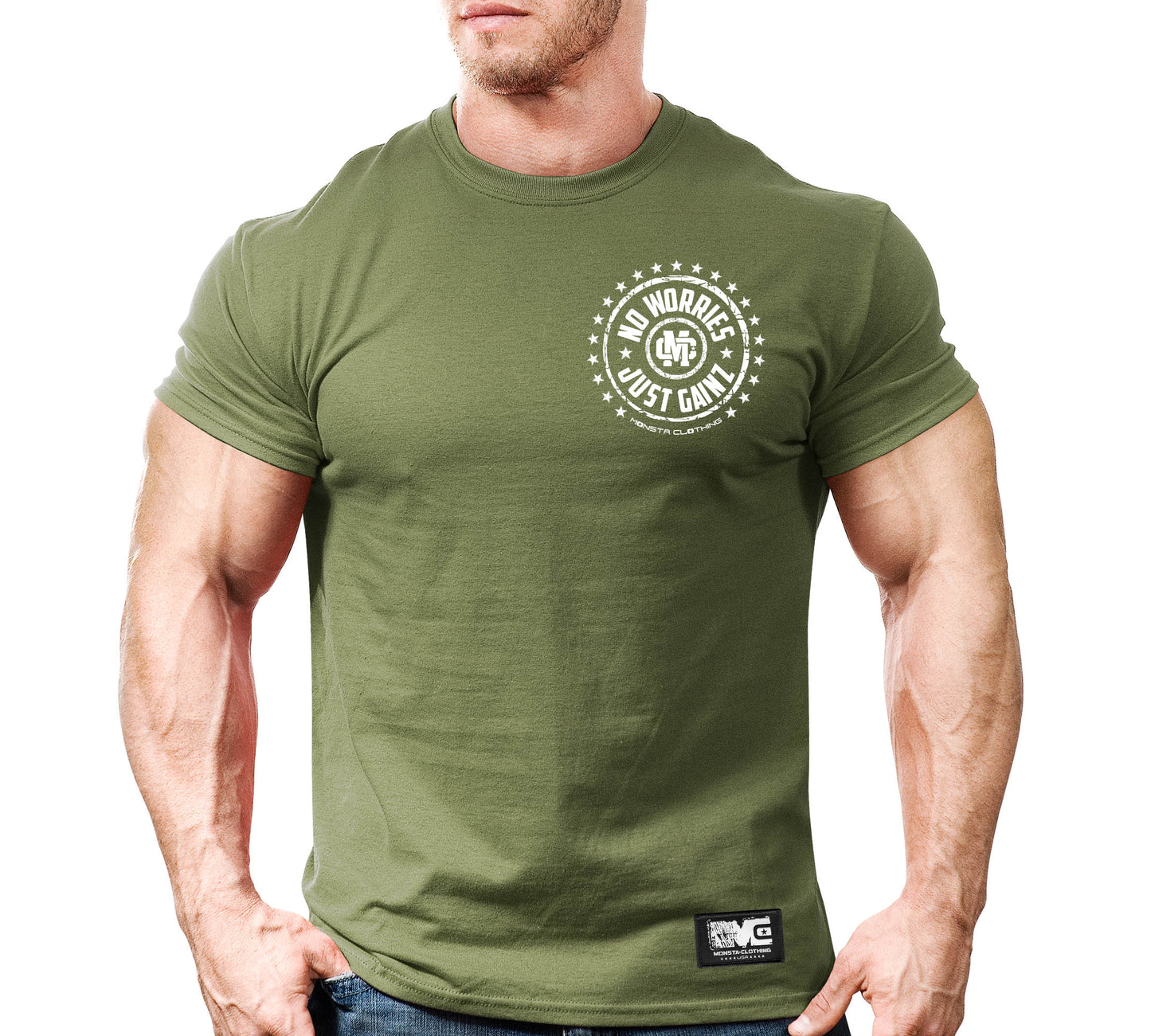 CSS: No Worries-Just Gainz (Crest)-320: White