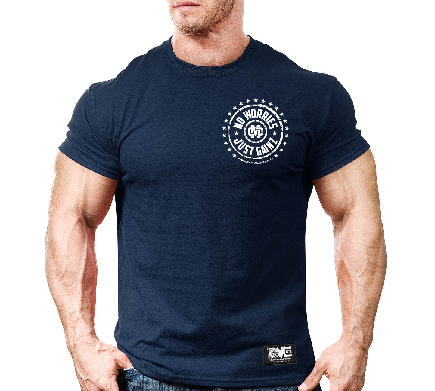 CSS: No Worries-Just Gainz (Crest)-320: White