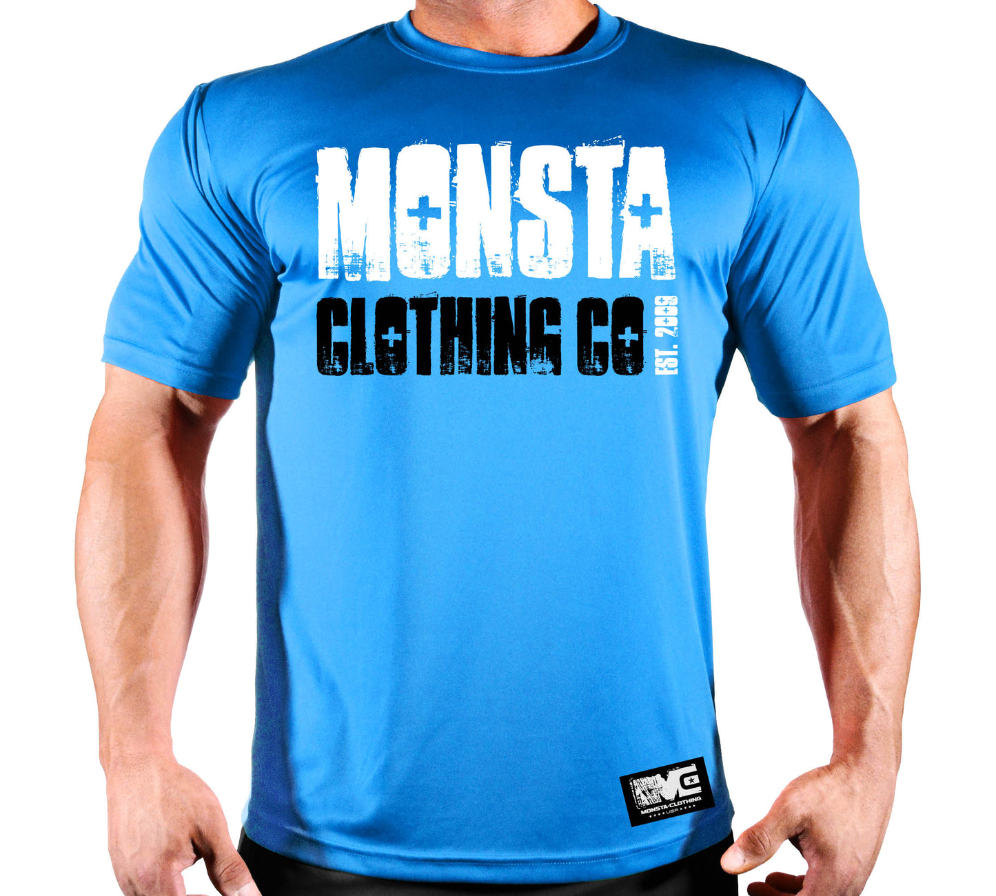 M-POLY-TEE-002-BL-WT-BK-F