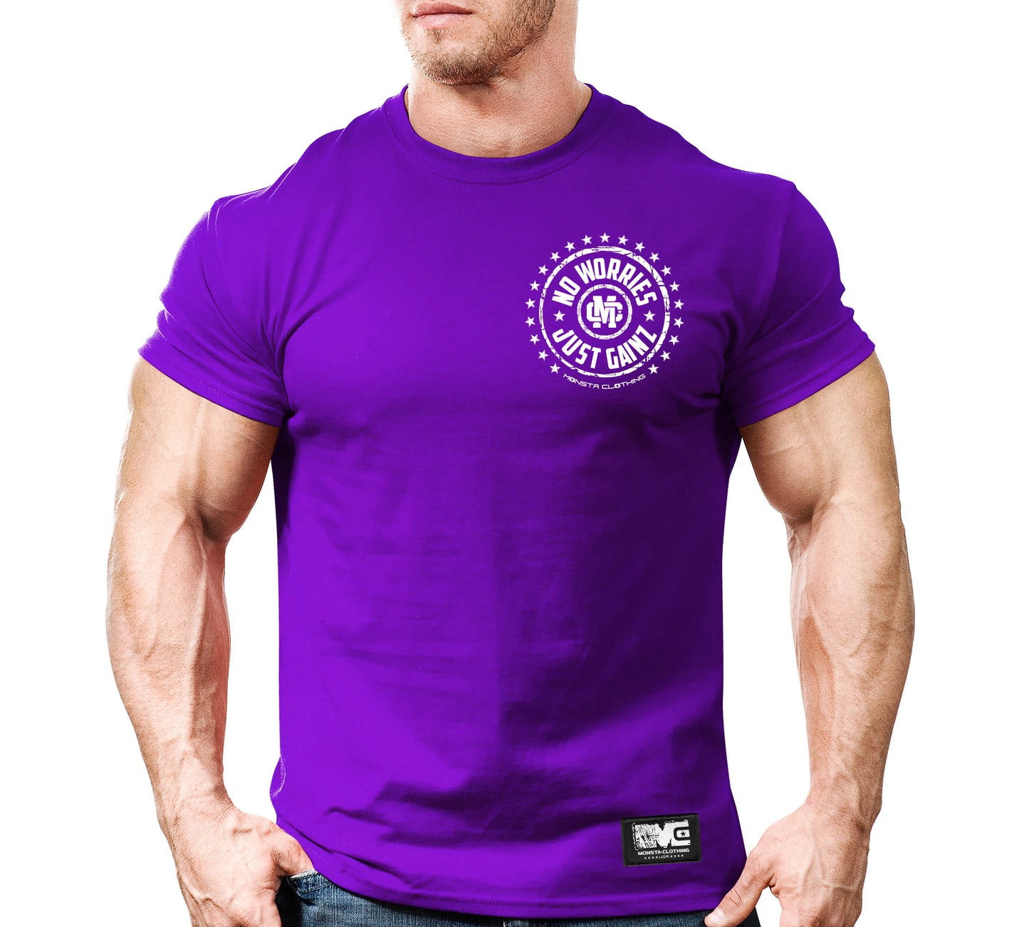 CSS: No Worries-Just Gainz (Crest)-320: White